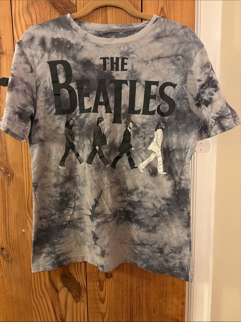 The Beatles Tie-Dye Short Sleeve Tee - Gray & Black